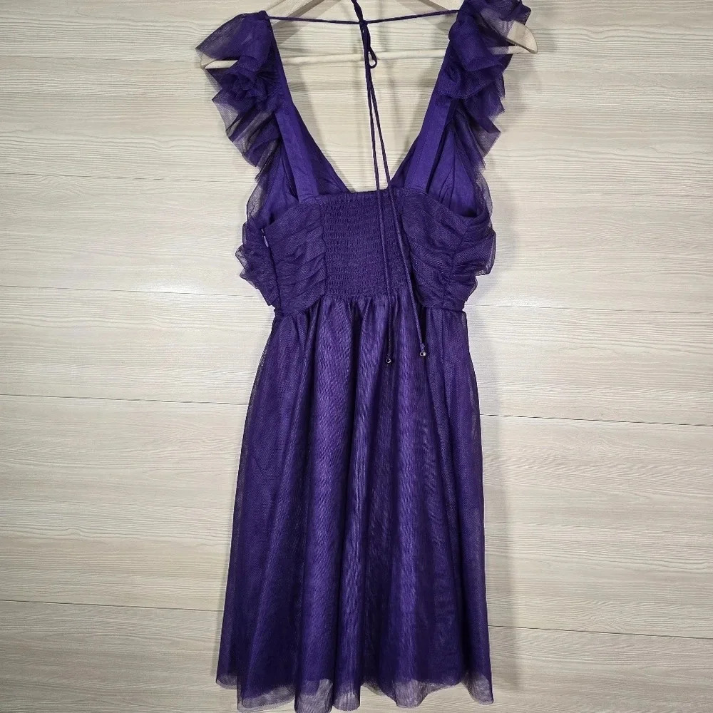 Anthropologie - Maeve‎ Ruffled Tulle Mini Dress size XS - Picture 8 of 14